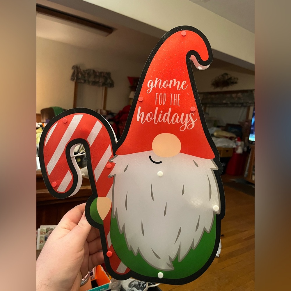 2 Festive Gnome Holiday Decoration - Red, Green, White